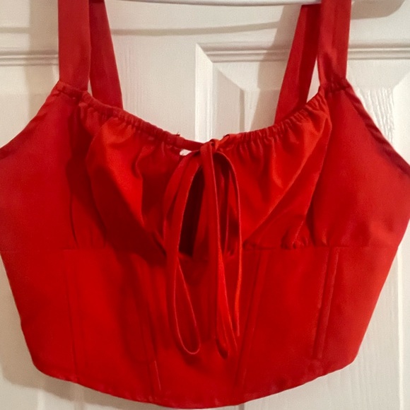 Red corset top sz small - Picture 5 of 5